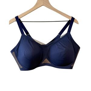 Honeylove Crossover V Neck Navy Blue Bra Size 2X Wireless T Shirt